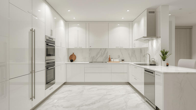 Pure White Minimalist Model